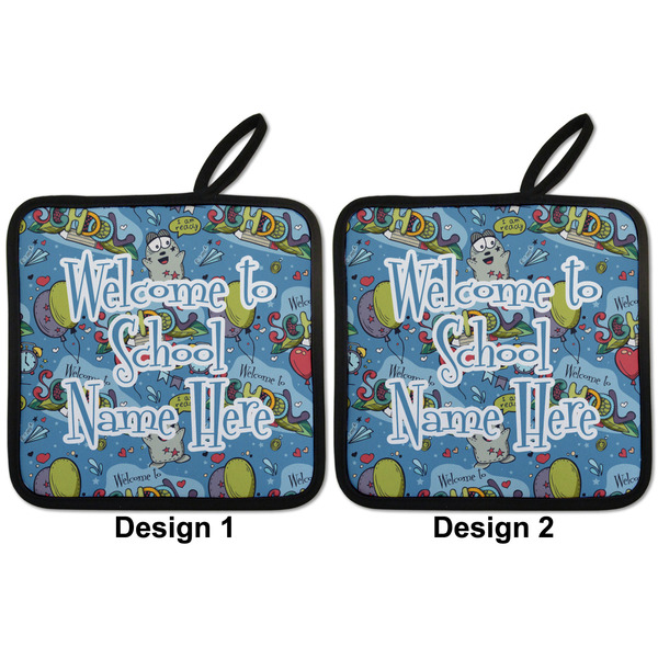 Welcome to School Pot Holders - Set of 2 APPROVAL
