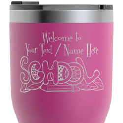 Welcome to School RTIC Tumbler - Magenta - Laser Engraved - Double-Sided (Personalized)