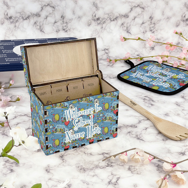Welcome to School Recipe Box - Full Color - In Context