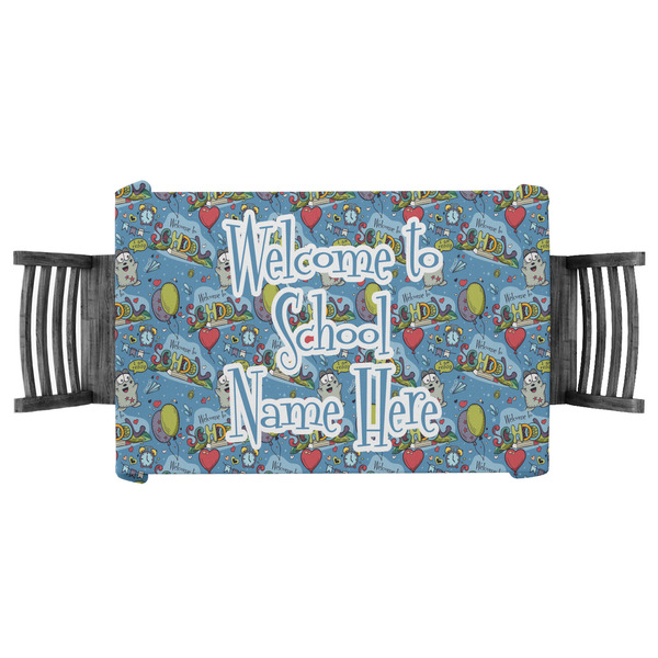 Custom Welcome to School Tablecloth - 58"x58" (Personalized)