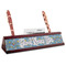 Welcome to School Red Mahogany Nameplates with Business Card Holder - Angle