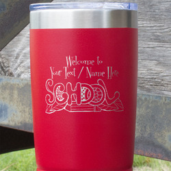 Welcome to School 20 oz Stainless Steel Tumbler - Red - Single Sided (Personalized)