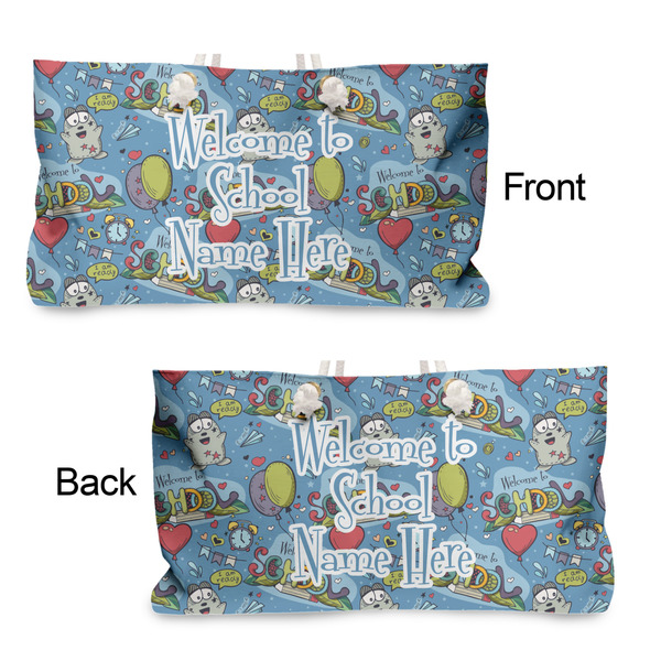 Welcome to School Large Rope Tote - From & Back View