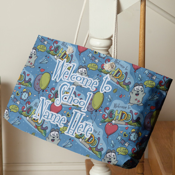 Welcome to School Large Rope Tote - Life Style