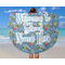 Welcome to School Round Beach Towel - In Use