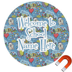 Welcome to School Round Car Magnet - 10" (Personalized)