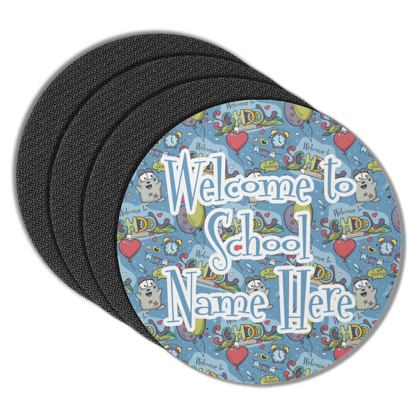Welcome to School Round Coaster Rubber Back - Main