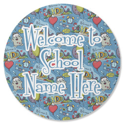 Welcome to School Round Rubber Backed Coaster (Personalized)