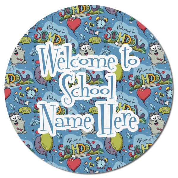 Welcome to School Round Fridge Magnet - FRONT
