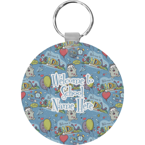 Welcome to School Round Keychain (Personalized)