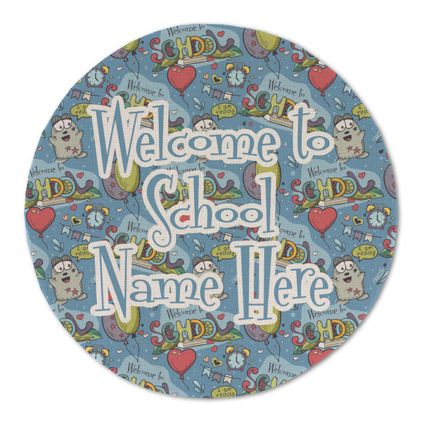 Welcome to School Round Linen Placemats - FRONT (Double Sided)