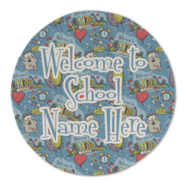 Welcome to School Round Linen Placemats - FRONT (Single Sided)
