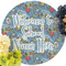 Welcome to School Round Linen Placemats - Front (w flowers)