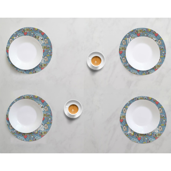 Welcome to School Round Linen Placemats - LIFESTYLE (set of 4)