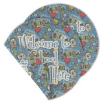 Welcome to School Round Linen Placemat - Double Sided (Personalized)