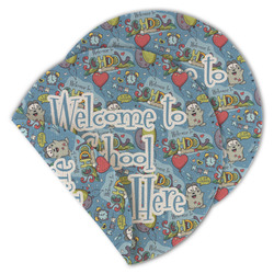 Welcome to School Round Linen Placemat - Double Sided - Set of 4 (Personalized)