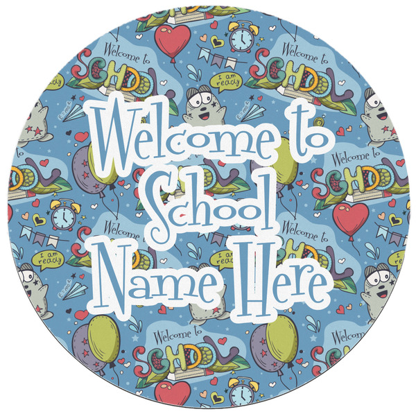 Welcome to School Round Mousepad - APPROVAL