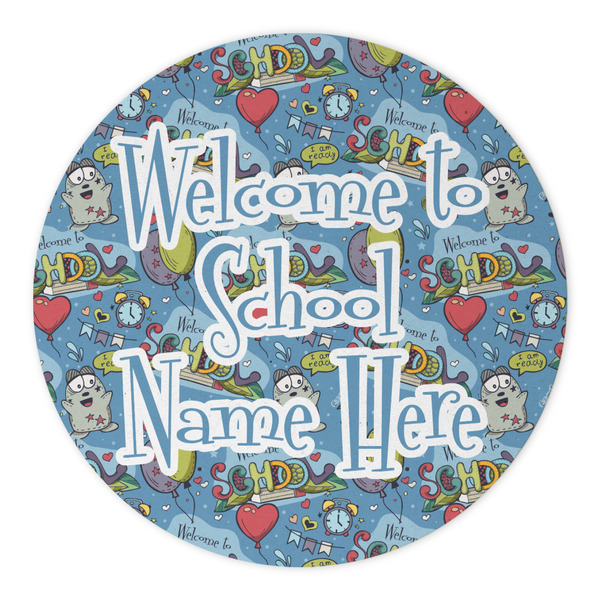 Welcome to School Round Paper Coaster - Approval