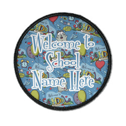 Welcome to School Iron On Round Patch w/ Name or Text