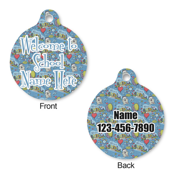 Welcome to School Round Pet ID Tag - Large - Approval
