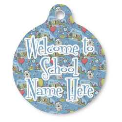 Welcome to School Round Pet ID Tag - Large (Personalized)