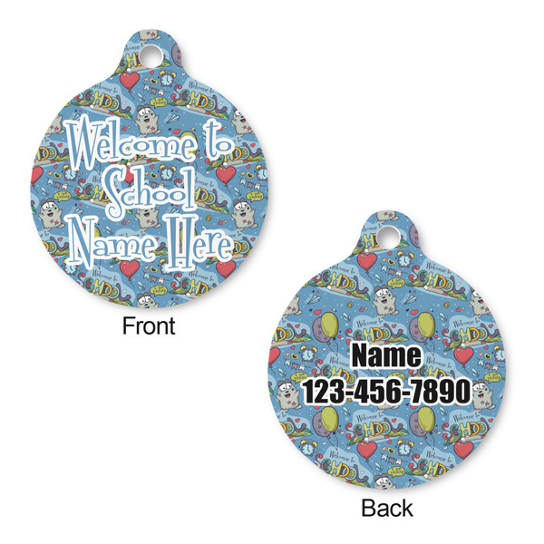 Welcome to School Round Pet Tag - Front & Back