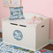 Welcome to School Round Wall Decal on Toy Chest