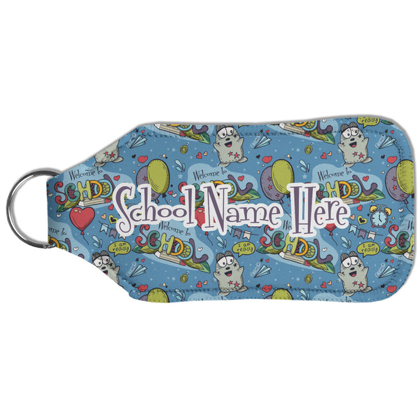 Welcome to School Sanitizer Holder Keychain - Large (Back)