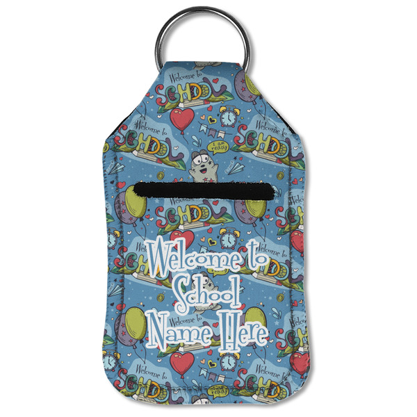 Welcome to School Sanitizer Holder Keychain - Small (Front Flat)