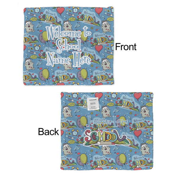 Welcome to School Security Blanket - Front & Back View