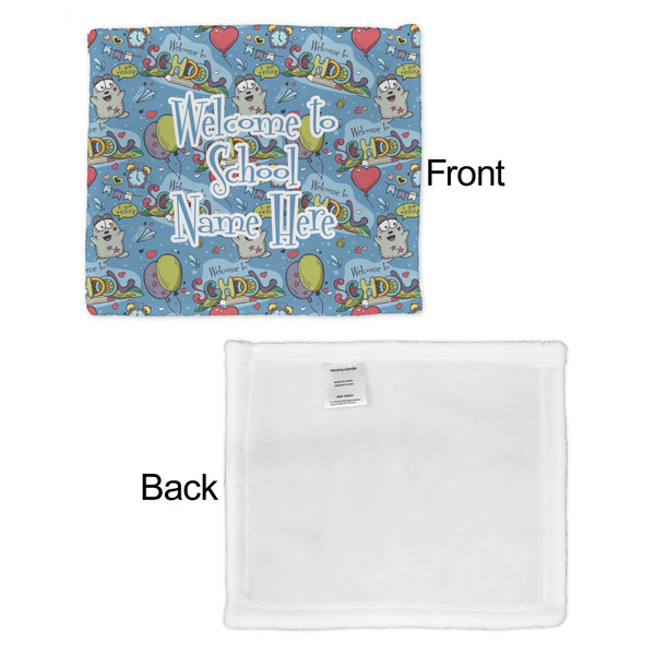 Welcome to School Security Blanket - Front & White Back View