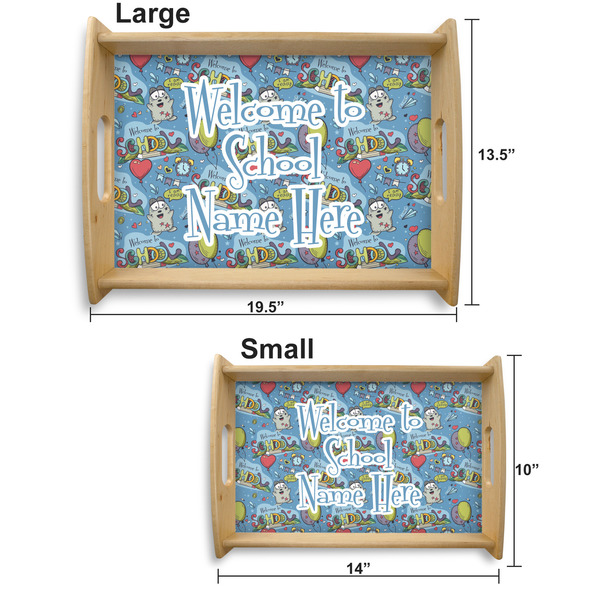Welcome to School Serving Tray Wood Sizes
