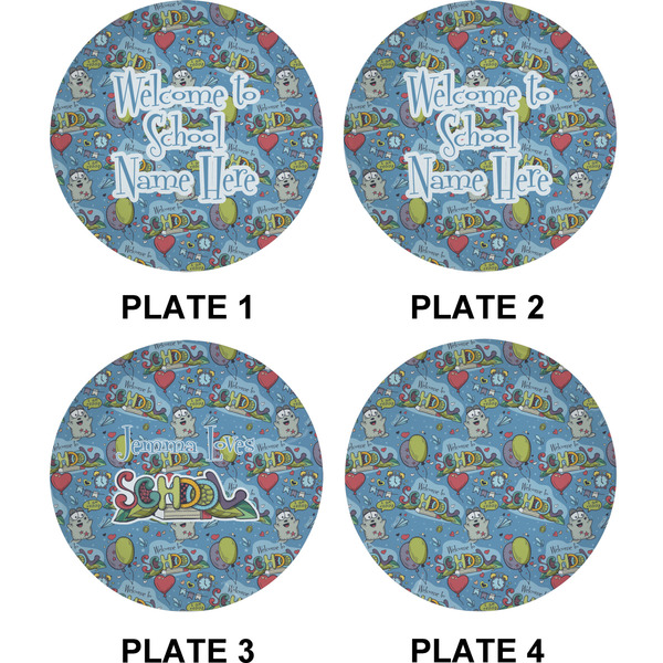 Welcome to School Set of Appetizer / Dessert Plates (Approval)