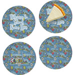 Welcome to School Set of 4 Glass Appetizer / Dessert Plate 8" (Personalized)