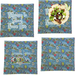 Welcome to School Set of 4 Glass Square Lunch / Dinner Plate 9.5" (Personalized)