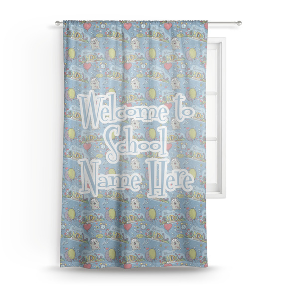 Custom Welcome to School Sheer Curtain (Personalized)