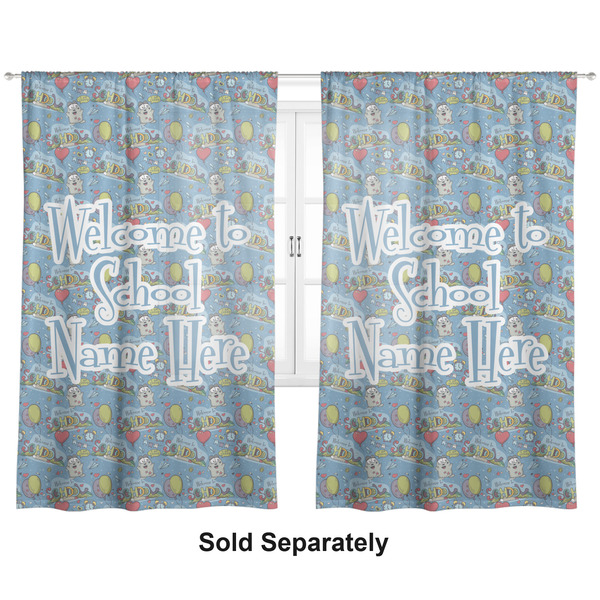 Welcome to School Sheer Curtains Double