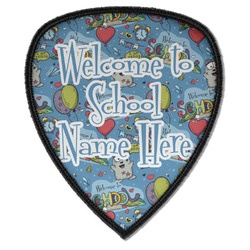 Welcome to School Iron on Shield Patch A w/ Name or Text