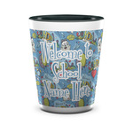 Welcome to School Ceramic Shot Glass - 1.5 oz - Two Tone - Set of 4 (Personalized)