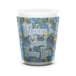 Welcome to School Ceramic Shot Glass - 1.5 oz - White - Set of 4 (Personalized)