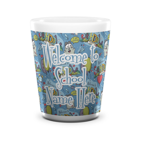 Welcome to School Shot Glass - White - FRONT