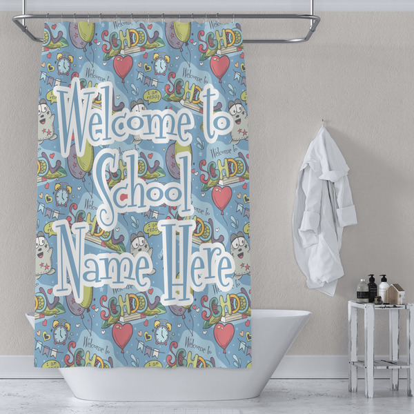 Welcome to School Shower Curtain Lifestyle