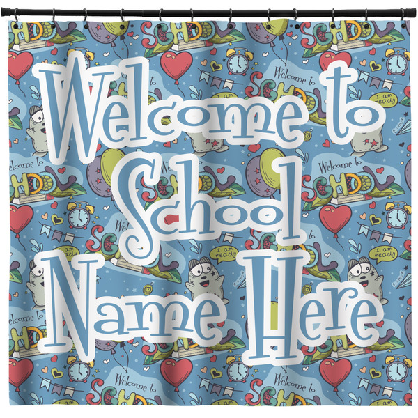 Custom Welcome to School Shower Curtain - 71" x 74" (Personalized)