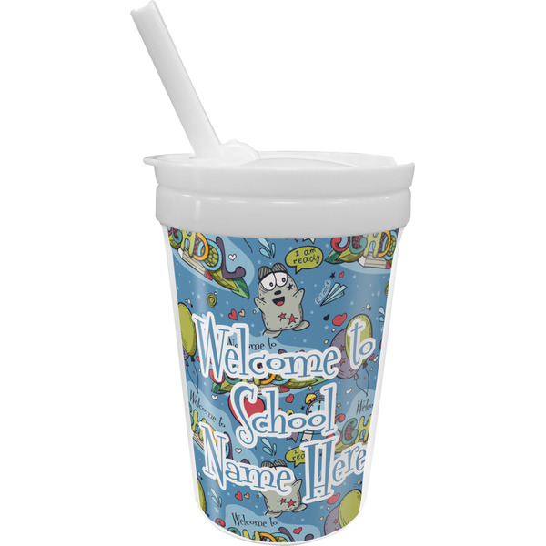 Custom Welcome to School Sippy Cup with Straw (Personalized)