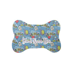 Welcome to School Bone Shaped Dog Food Mat (Small) (Personalized)