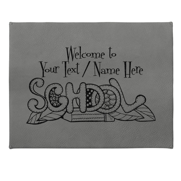 Welcome to School Small Engraved Gift Box with Leather Lid - Approval