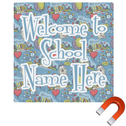 Welcome to School Square Car Magnet - 6" (Personalized)
