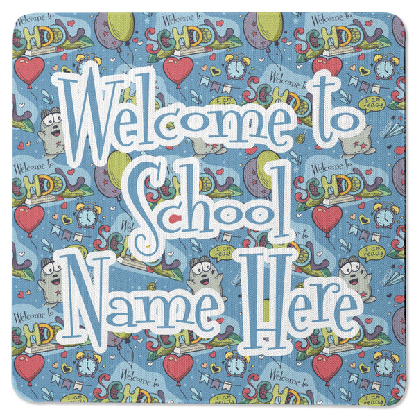 Welcome to School Square Coaster Rubber Back - Single