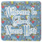 Welcome to School Square Rubber Backed Coaster (Personalized)