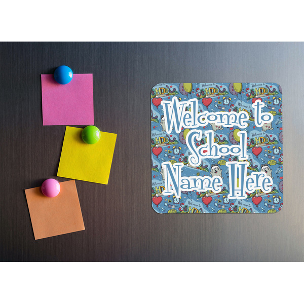 Welcome to School Square Fridge Magnet - LIFESTYLE